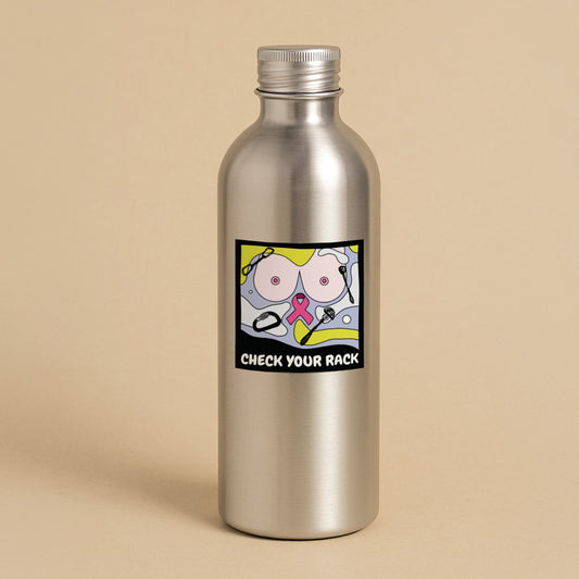 Check your Rack - Sticker - Breast cancer - climbing