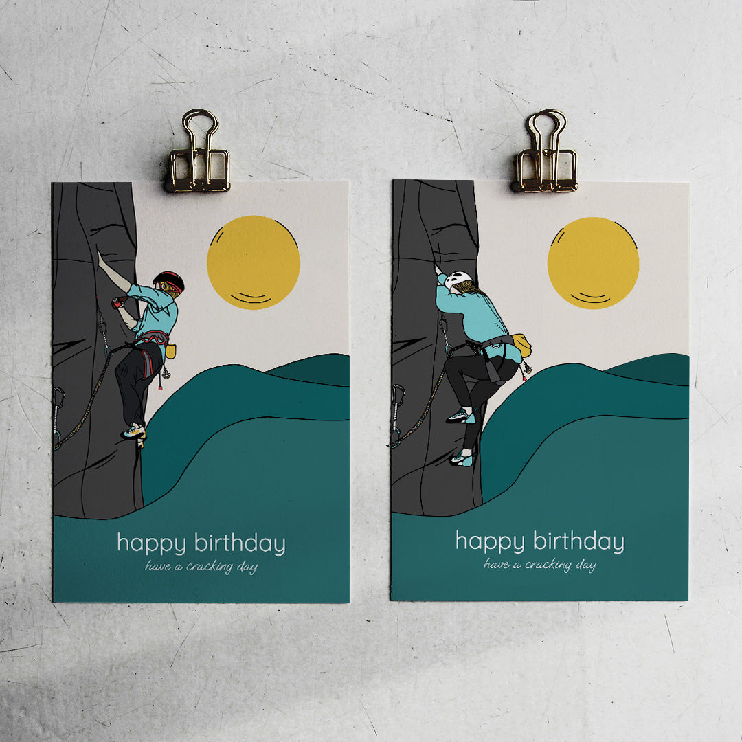 Eco-friendly card for Climbers - Happy Birthday