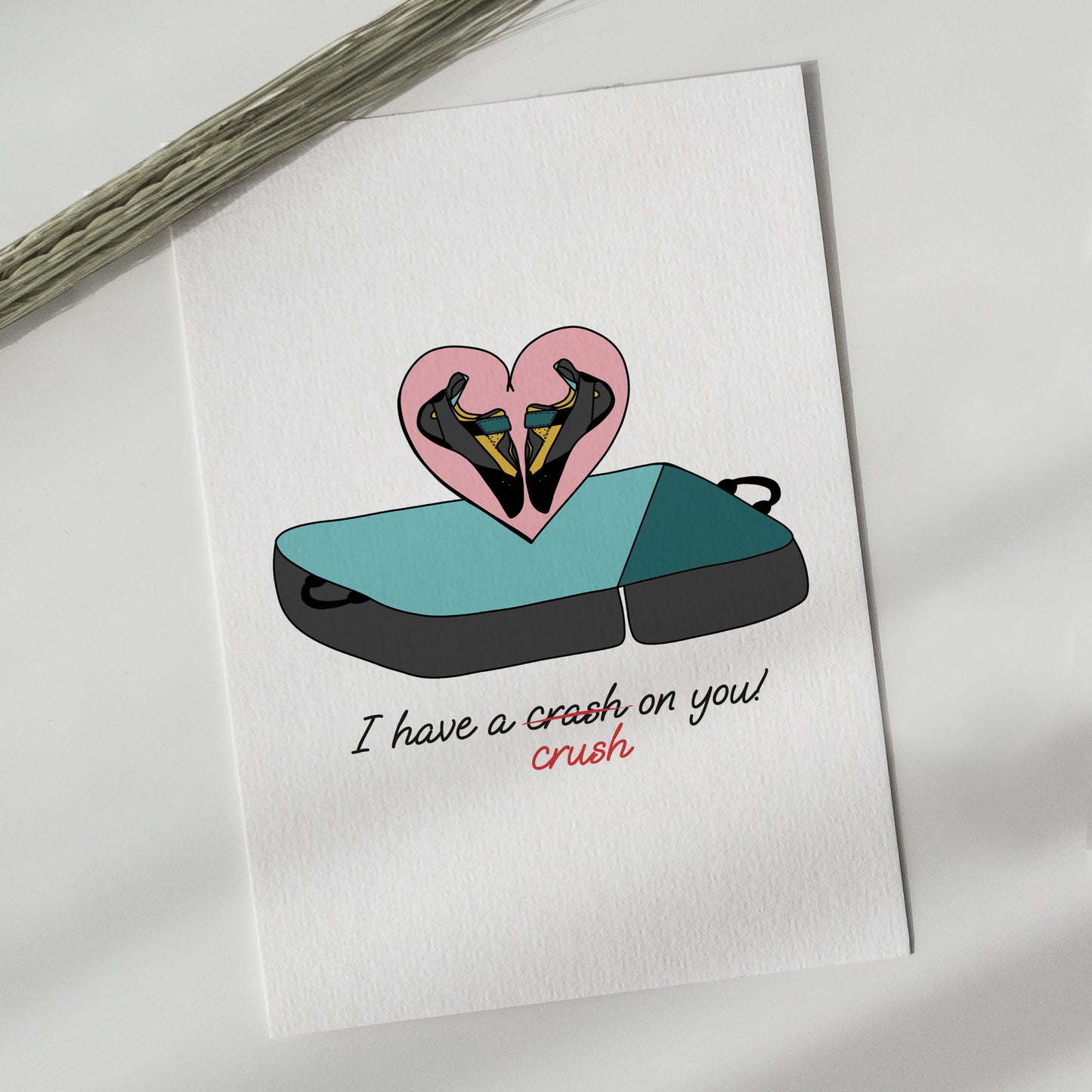 Valentine's Card - Crush on You - Bouldering