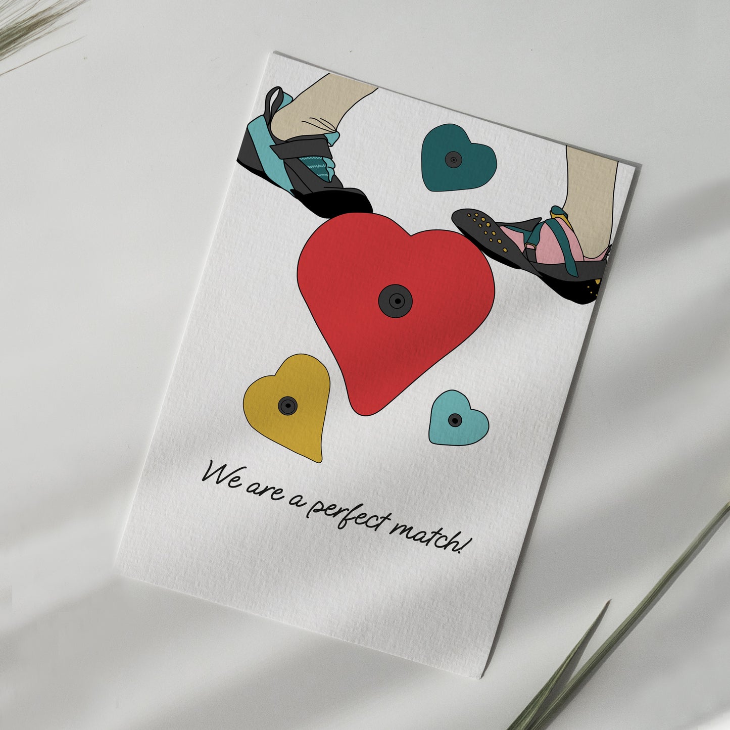 Valentine's Card - Perfect Match - Bouldering