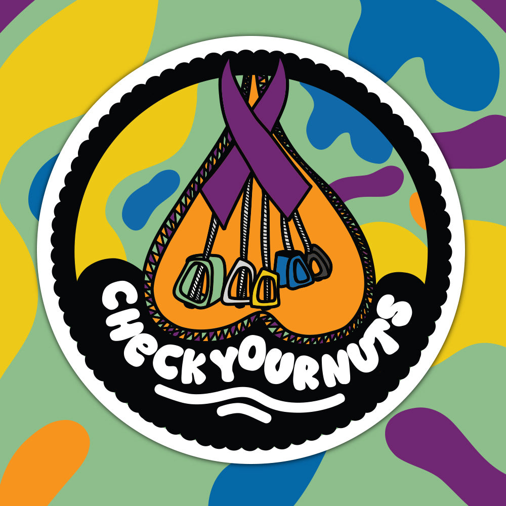 Check your nuts - Sticker - Testicular cancer - Climbers