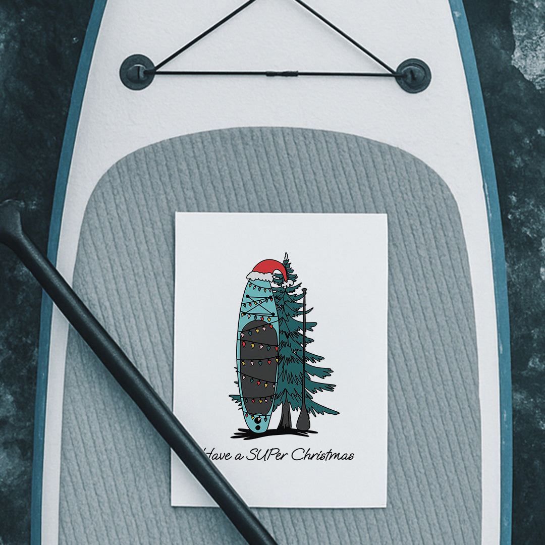 SUP Christmas Card – Paddleboarding | Eco-Friendly Recycled Paper