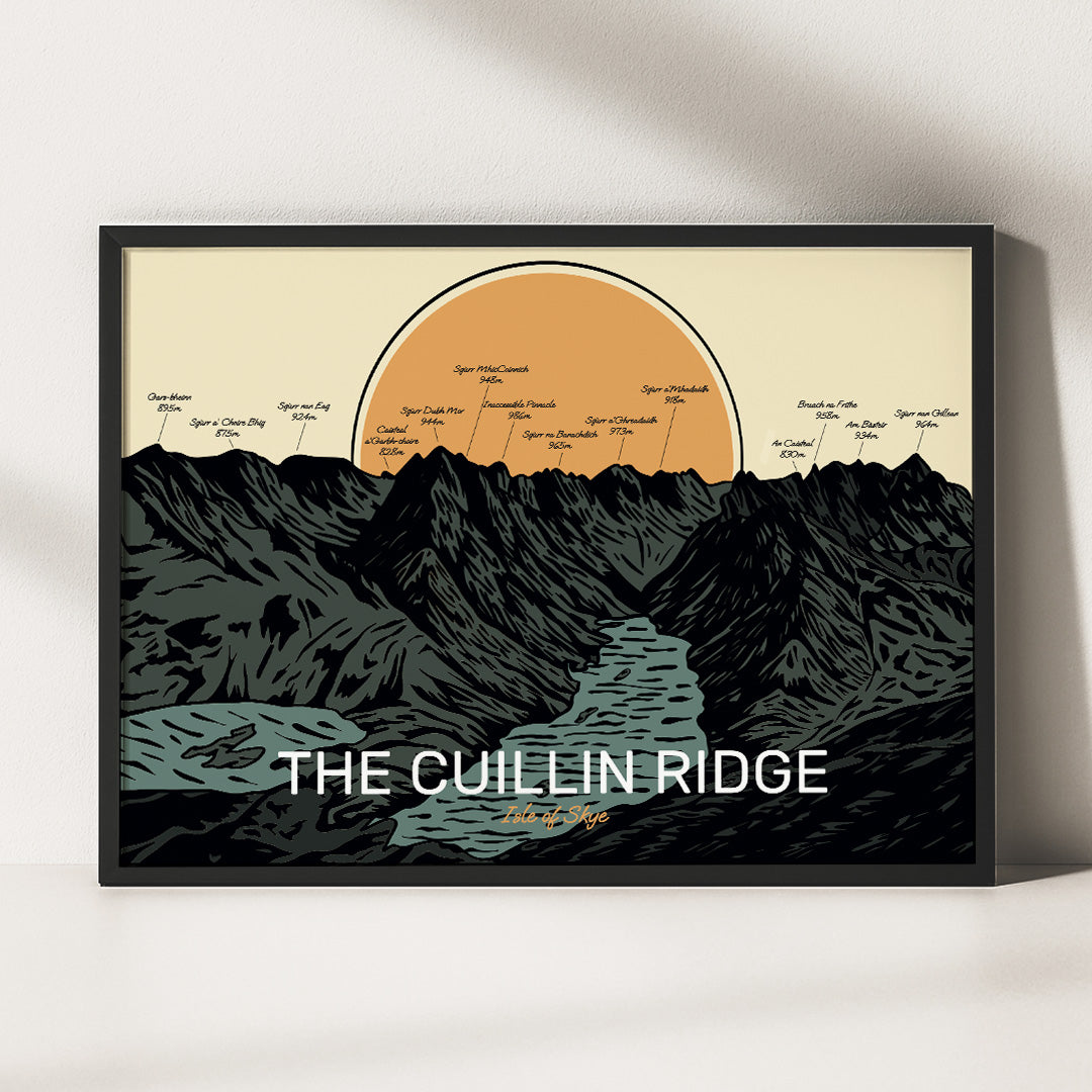 Cuillin Ridge Art Print – Isle of Skye Landscape Wall Art | Eco-Friendly Recycled Paper