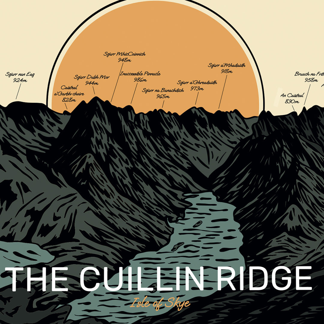Cuillin Ridge Art Print – Isle of Skye Landscape Wall Art | Eco-Friendly Recycled Paper